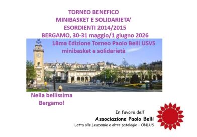 Anno nuovo, Torneo nuovo, o meglio, 18ma edizione del nostro Torneo Paolo Belli!